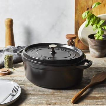 Staub La Cocotte oval gryte støpejern 2,35 L - Svart - STAUB