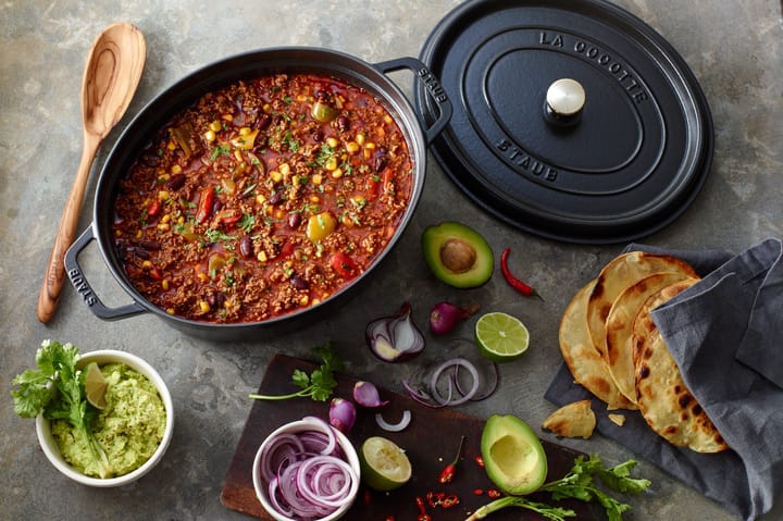 Staub La Cocotte oval gryte støpejern 3,2 L, Svart STAUB