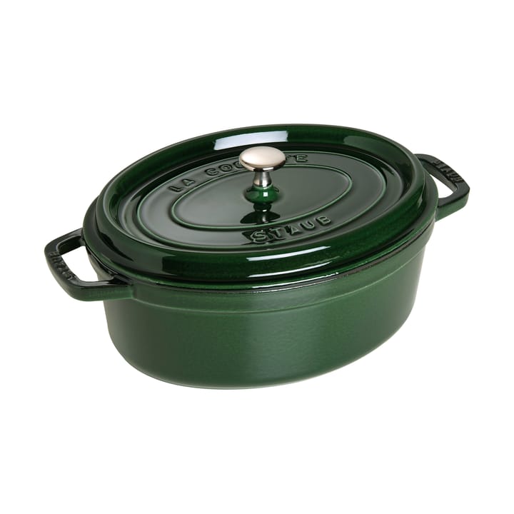 Staub La Cocotte oval gryte støpejern 4,2 L - Basilikagrønn - STAUB