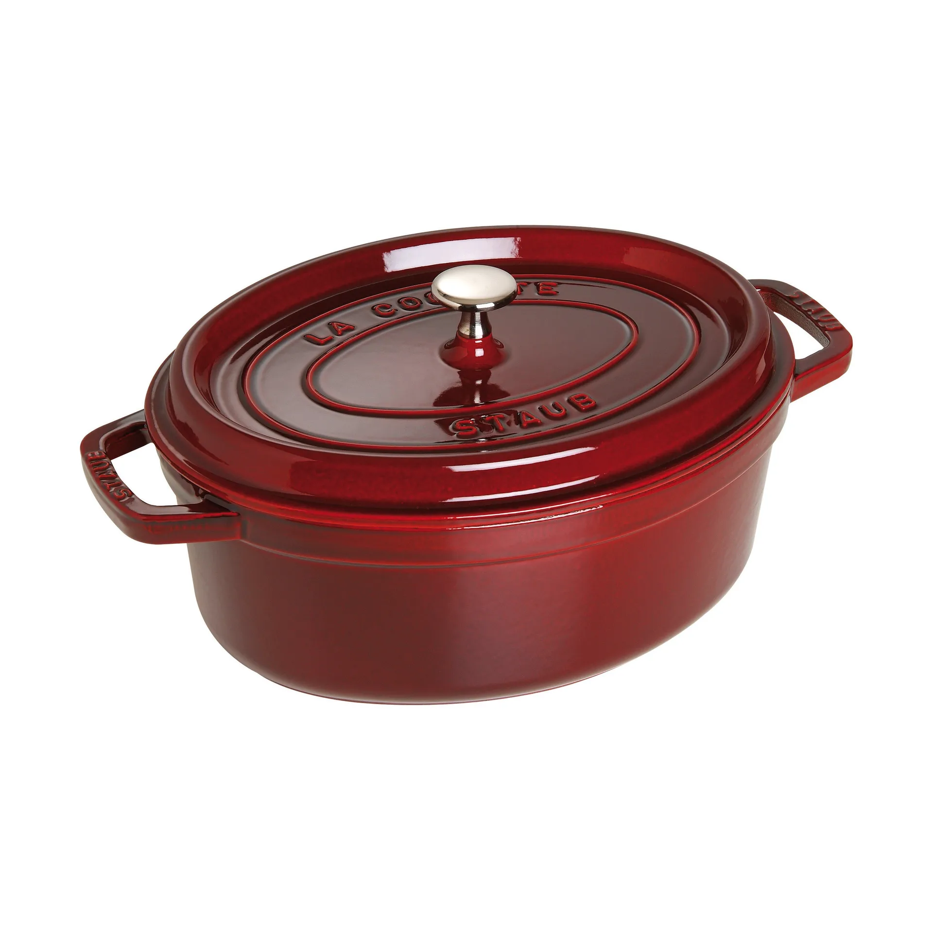Staub La Cocotte oval gryte støpejern 4,2 L, Grenadinerød STAUB