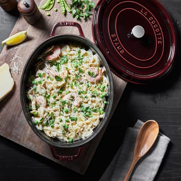 Staub La Cocotte oval gryte støpejern 4,2 L - Grenadinerød - STAUB