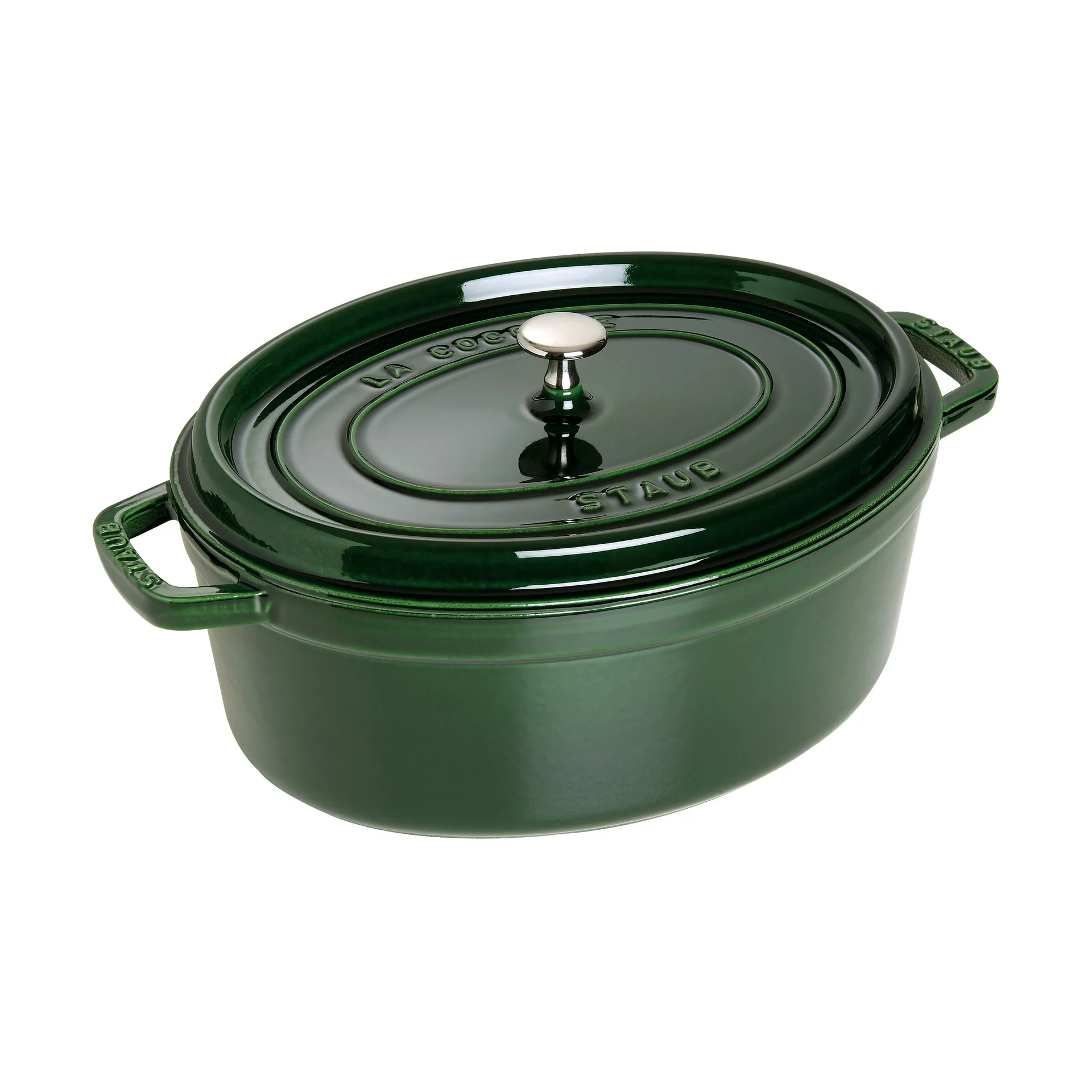 Staub La Cocotte oval gryte støpejern 6,7 L, Basilikagrønn STAUB