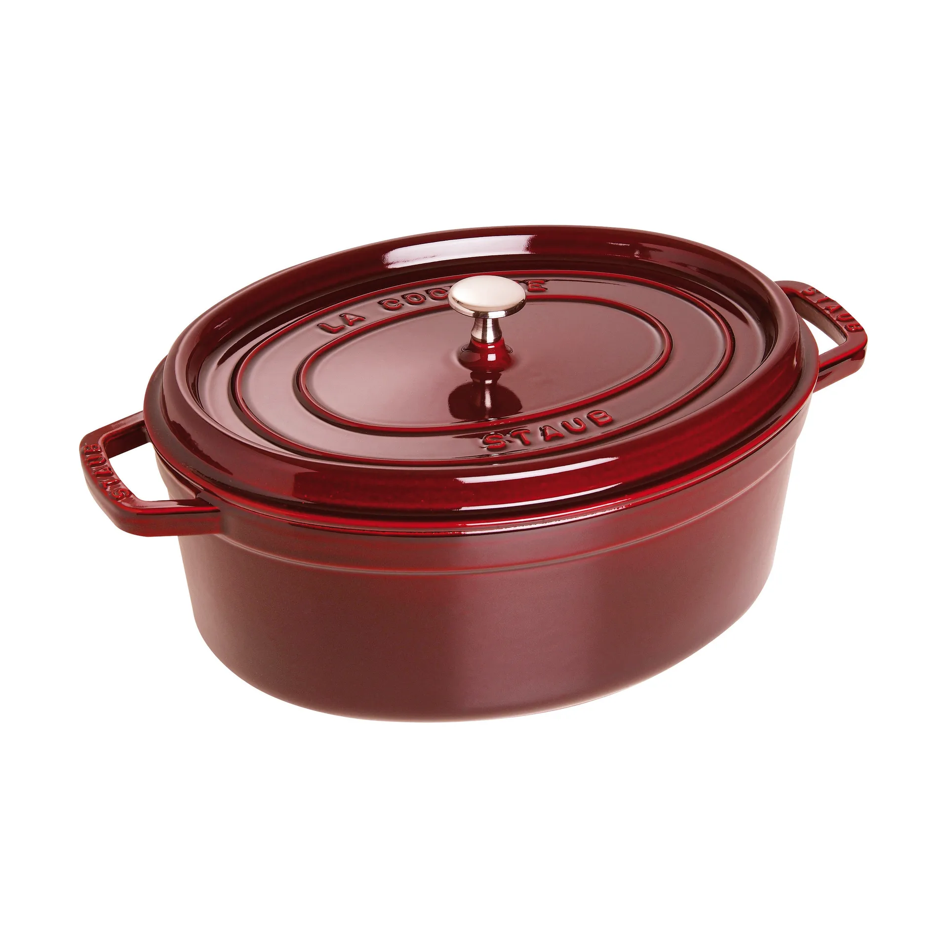 Staub La Cocotte oval gryte støpejern 6,7 L, Grenadinerød STAUB