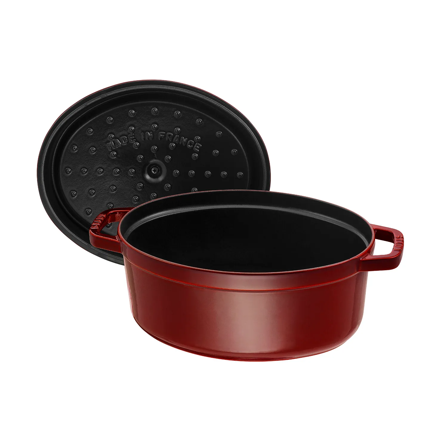 Staub La Cocotte oval gryte støpejern 6,7 L, Grenadinerød STAUB