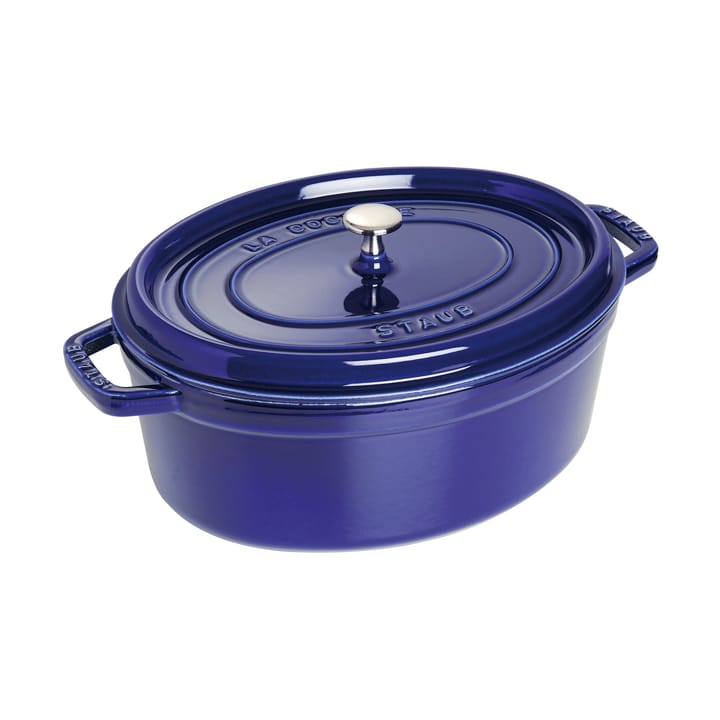 Staub La Cocotte oval gryte støpejern 6,7 L - Mørkblå - STAUB
