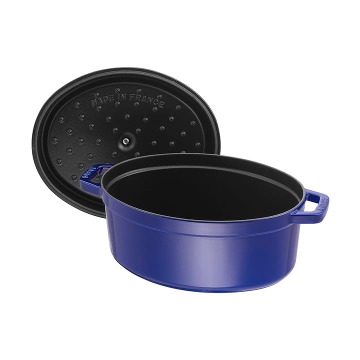 Staub La Cocotte oval gryte støpejern 6,7 L, Mørkblå STAUB