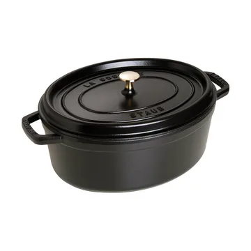 Staub La Cocotte oval gryte støpejern 6,7 L - Svart - STAUB