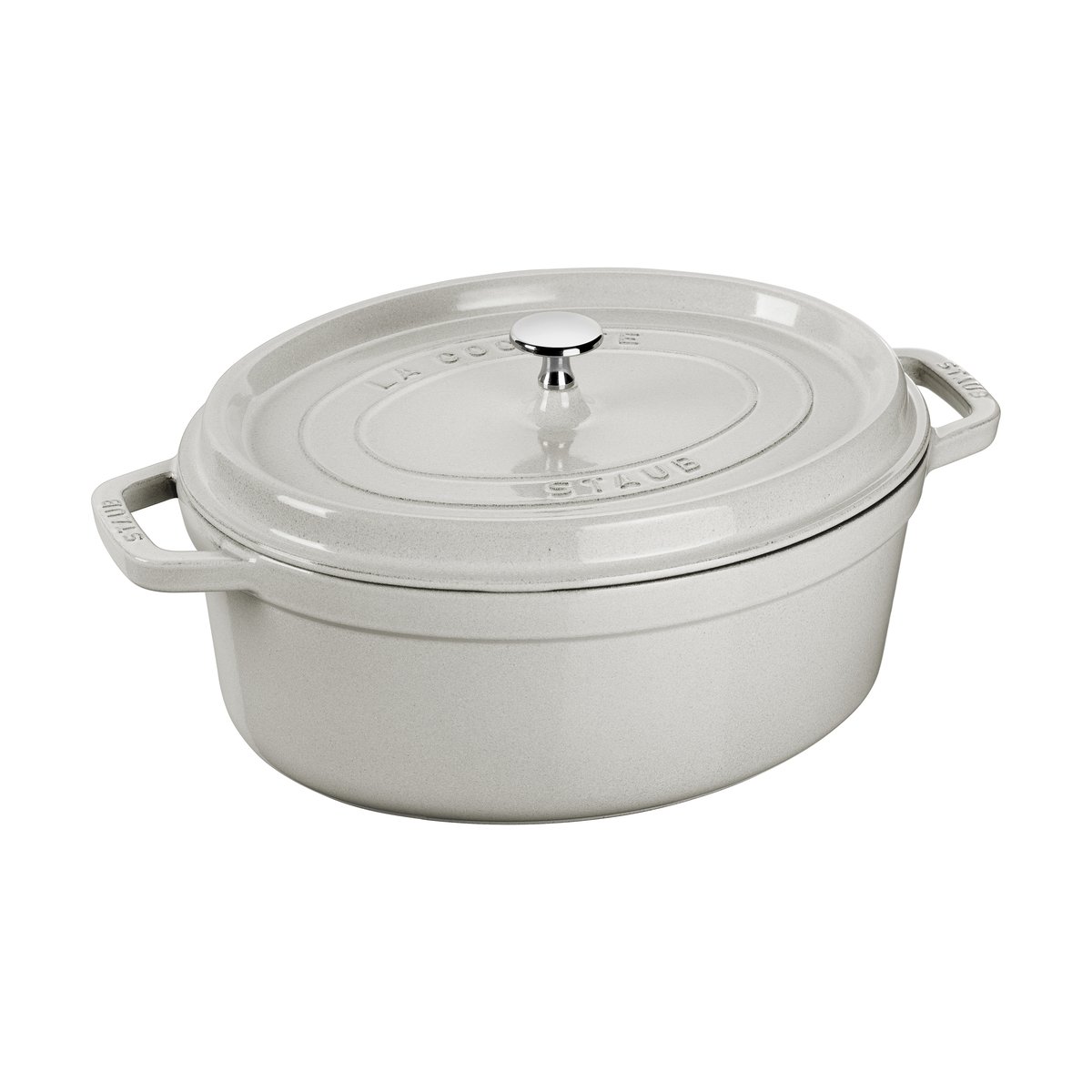 STAUB Staub La Cocotte oval gryte støpejern 6,7 L White truffle