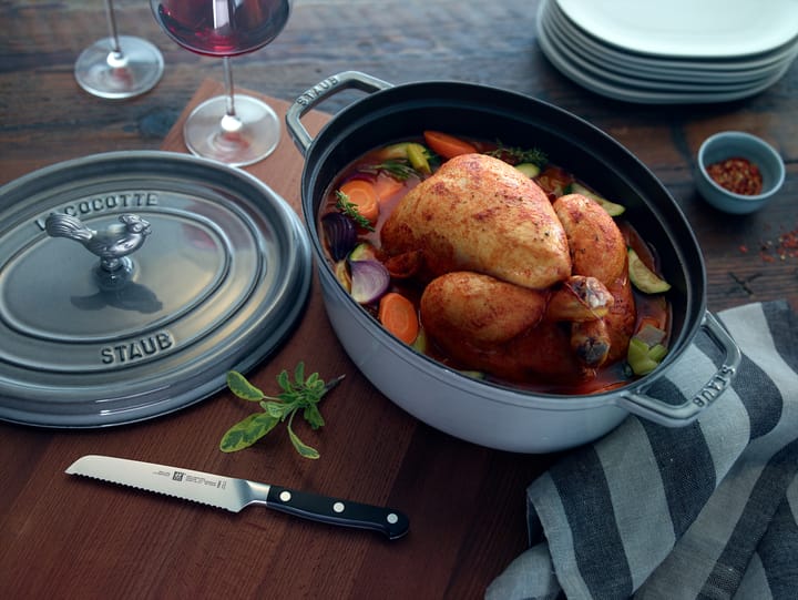 Staub La Cocotte oval gryte støpejern 8 L, Grafittgrå STAUB