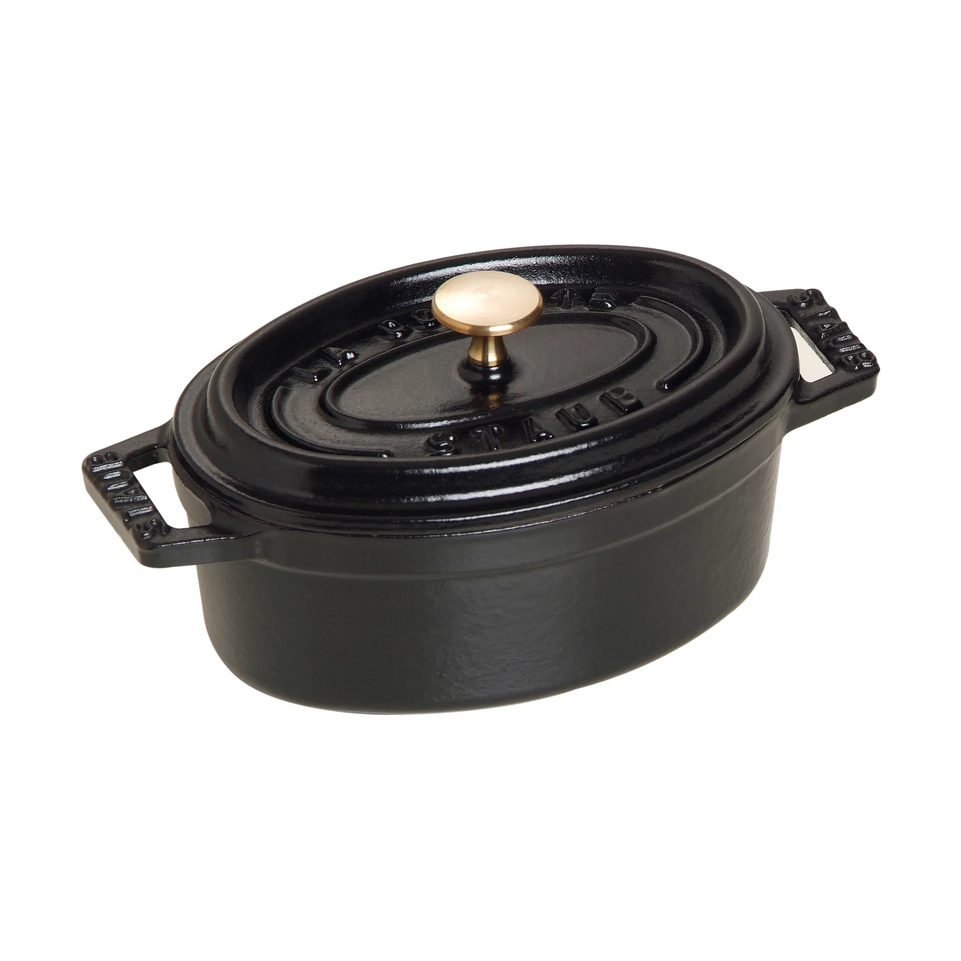 Staub La Cocotte oval minigryte støpejern 0,25 L, Svart STAUB