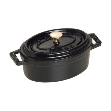 Staub La Cocotte oval minigryte støpejern 0,25 L - Svart - STAUB