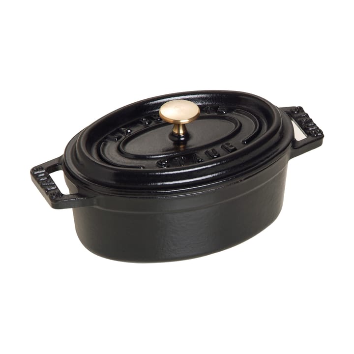 Staub La Cocotte oval minigryte støpejern 0,25 L - Svart - STAUB