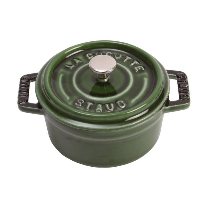Staub La Cocotte rund gryte støpejern 0,25 L - Basilikagrønn - STAUB