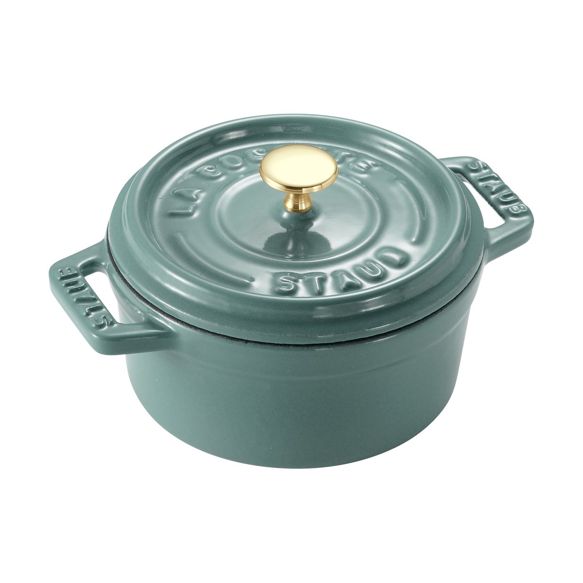 STAUB Staub La Cocotte rund gryte støpejern 0,25 L Eukalyptus