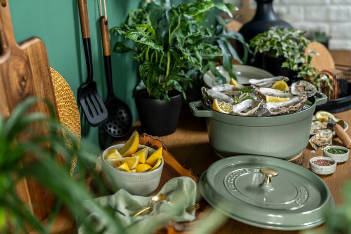 Staub La Cocotte rund gryte støpejern 0,25 L, Eukalyptus STAUB