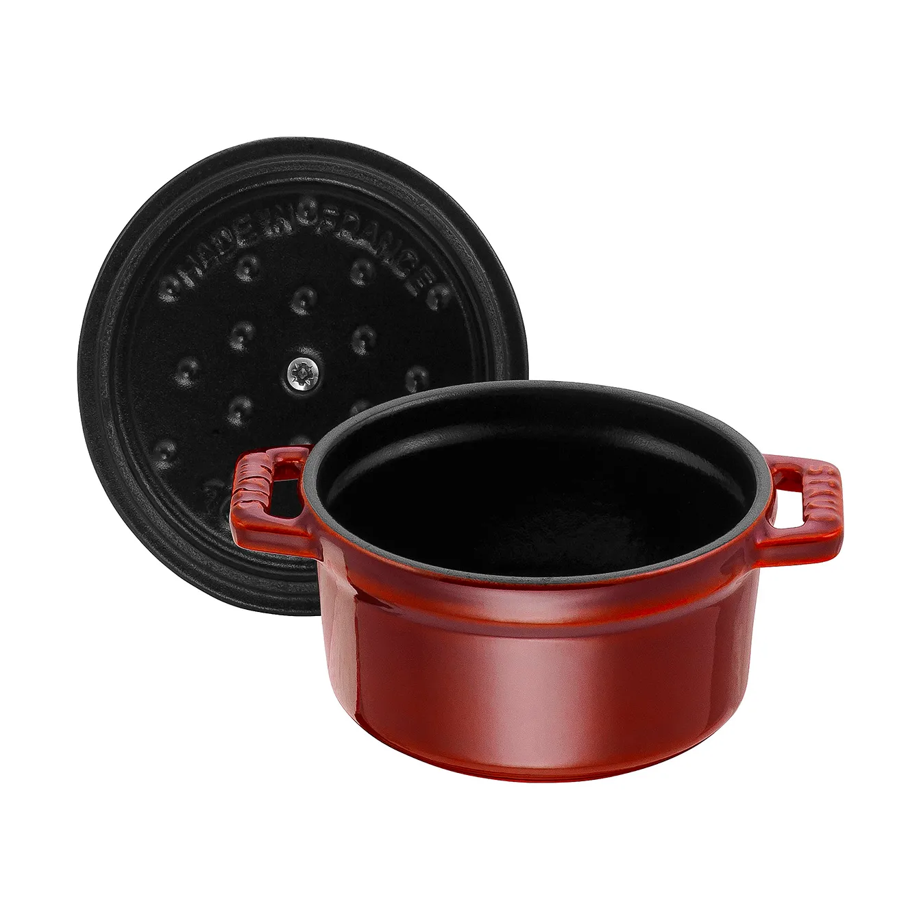 Staub La Cocotte rund gryte støpejern 0,25 L, Grenadinerød STAUB