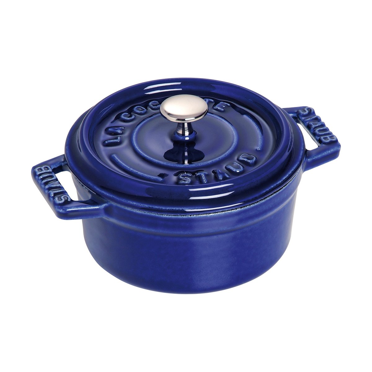 STAUB Staub La Cocotte rund gryte støpejern 0,25 L Mørkblå