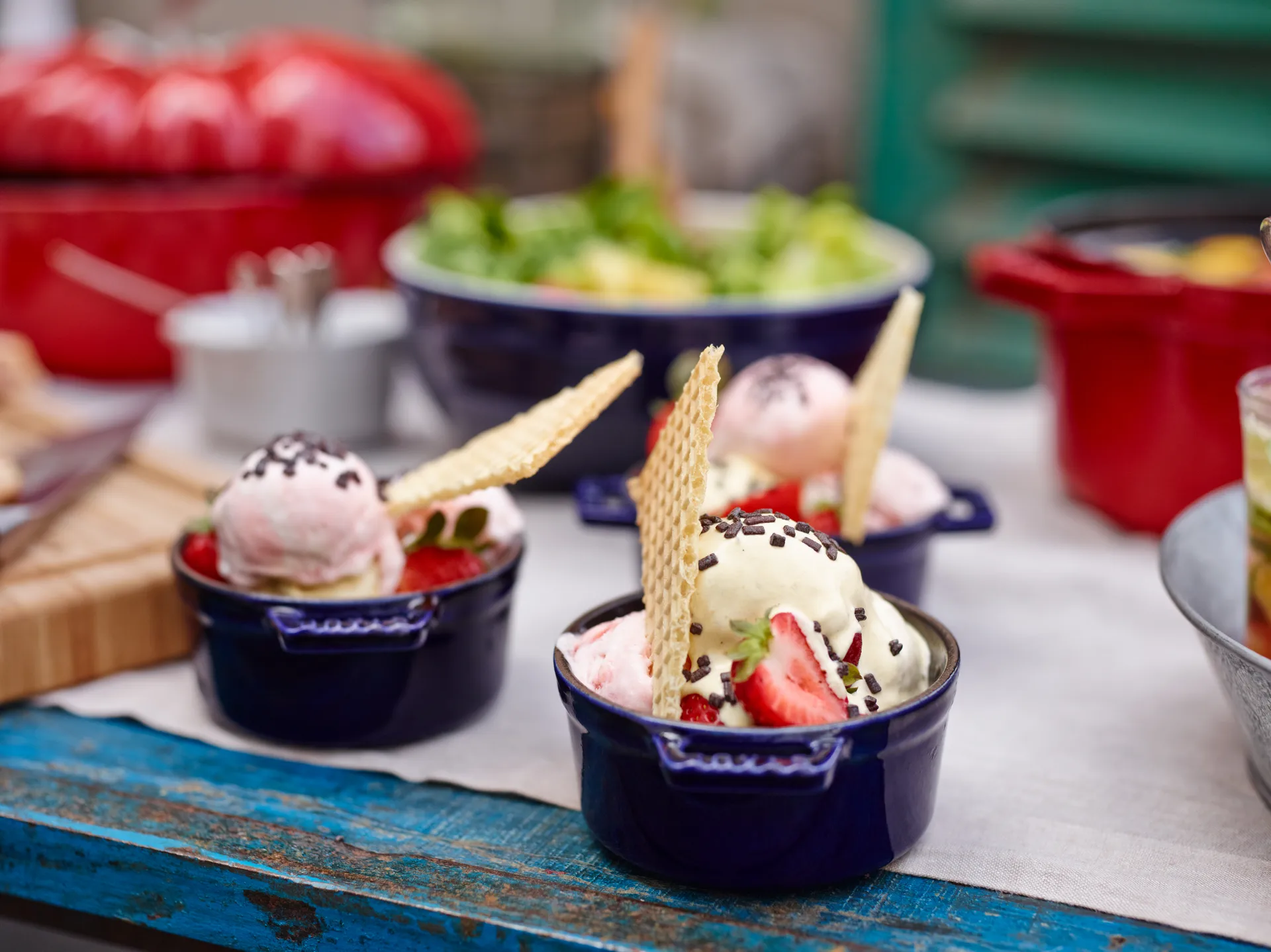 Staub La Cocotte rund gryte støpejern 0,25 L, Mørkblå STAUB