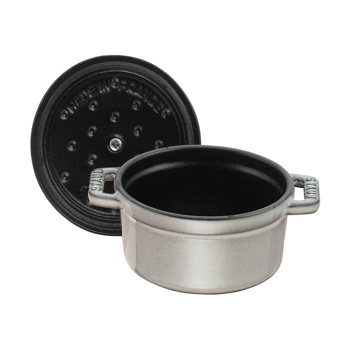 Staub La Cocotte rund gryte støpejern 0,4 L, Grafittgrå STAUB