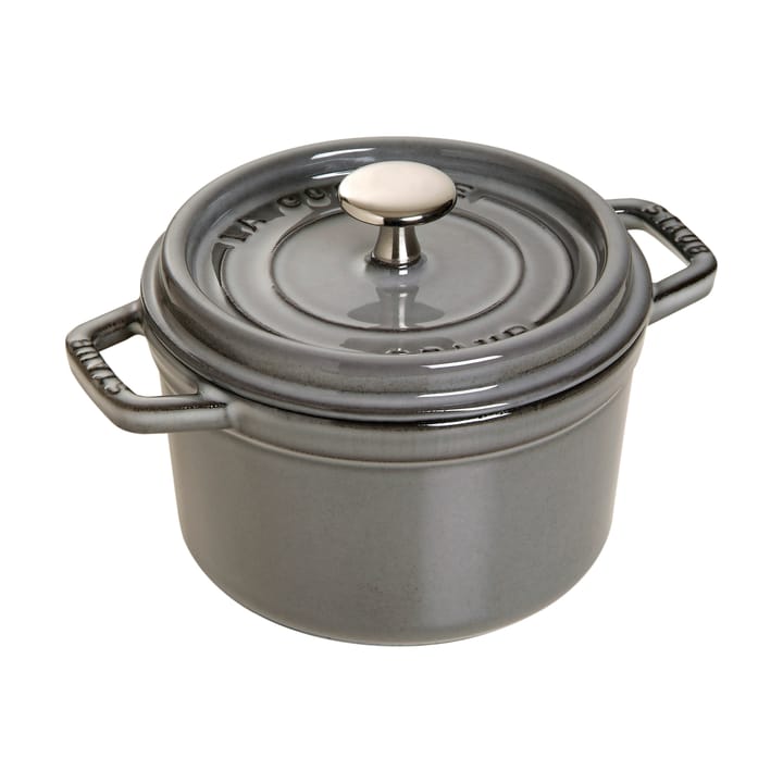 Staub La Cocotte rund gryte støpejern 0,8 L - Grafittgrå - STAUB