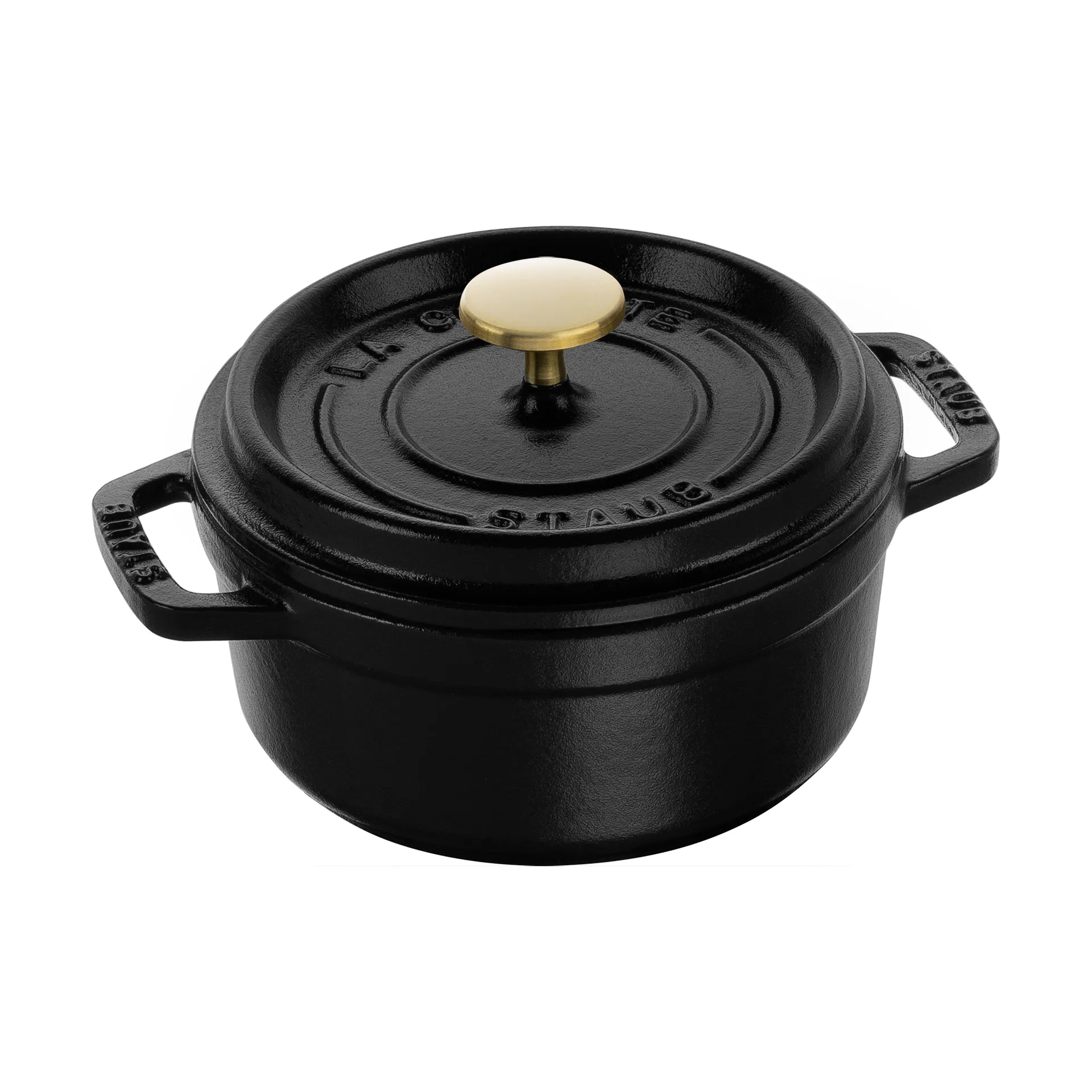 Staub La Cocotte rund gryte støpejern 0,8 L, Svart STAUB