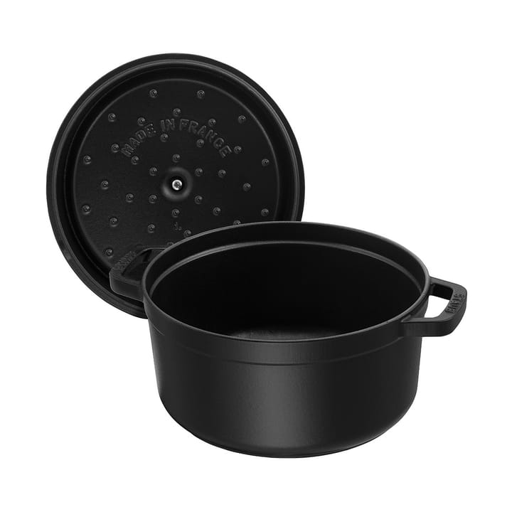 Staub La Cocotte rund gryte støpejern 0,8 L, Svart STAUB