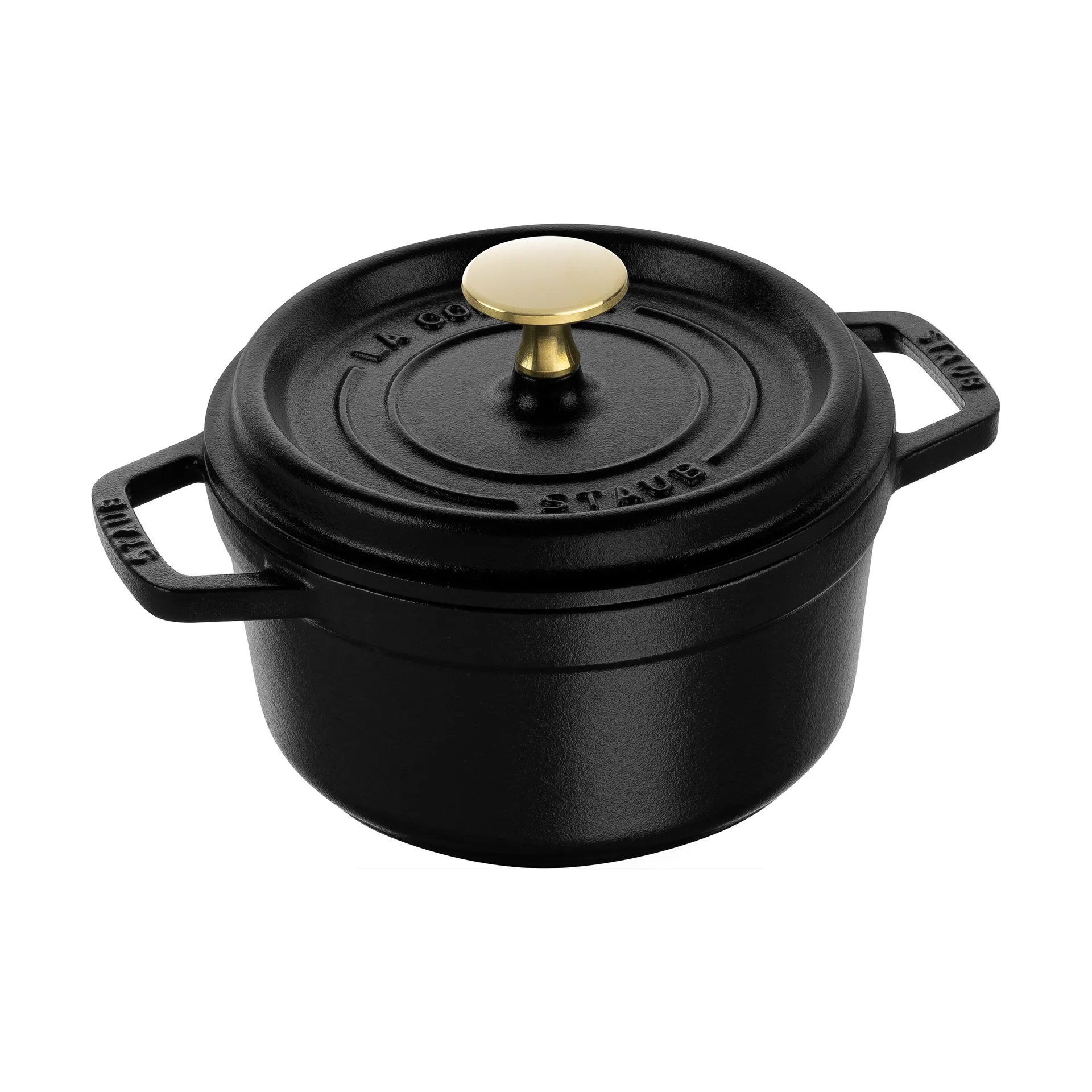 Staub La Cocotte rund gryte støpejern 1,2 L, Svart STAUB