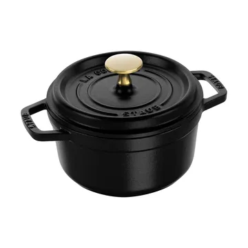 Staub La Cocotte rund gryte støpejern 1,2 L - Svart - STAUB