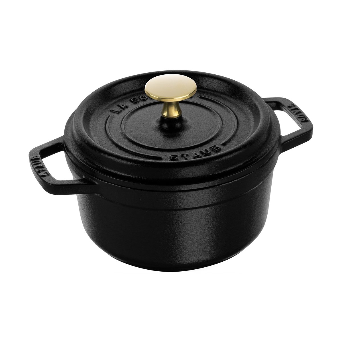 STAUB Staub La Cocotte rund gryte støpejern 1,2 L Svart