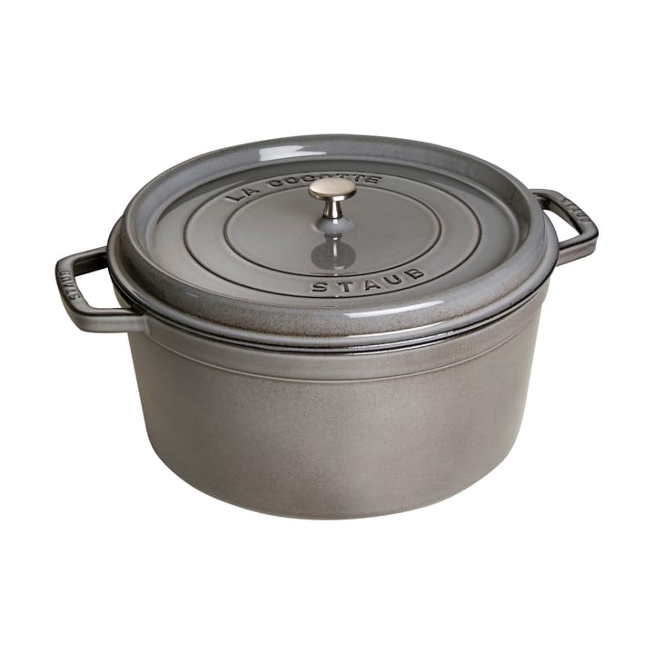 Staub La Cocotte rund gryte støpejern 12,6 L - Grafittgrå - STAUB