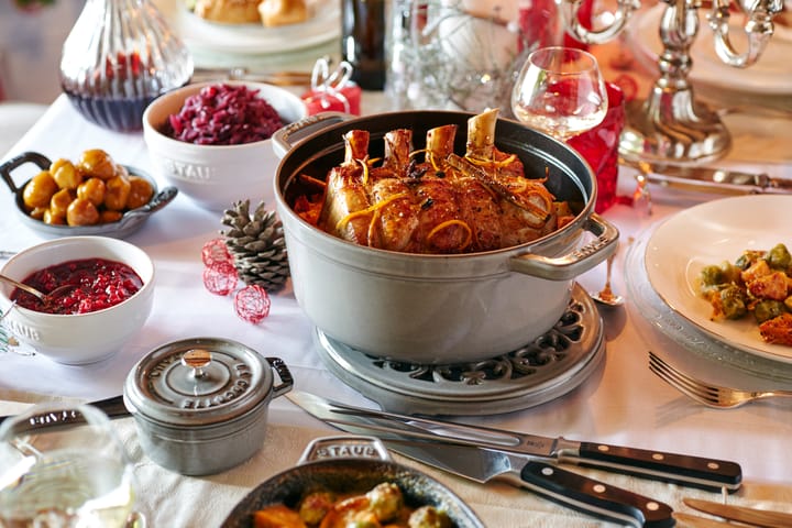 Staub La Cocotte rund gryte støpejern 12,6 L, Grafittgrå STAUB