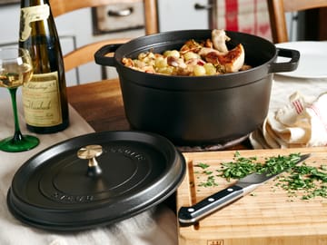 Staub La Cocotte rund gryte støpejern 12,6 L - Svart - STAUB