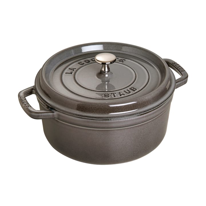 Staub La Cocotte rund gryte støpejern 1,7 L - Grafittgrå - STAUB