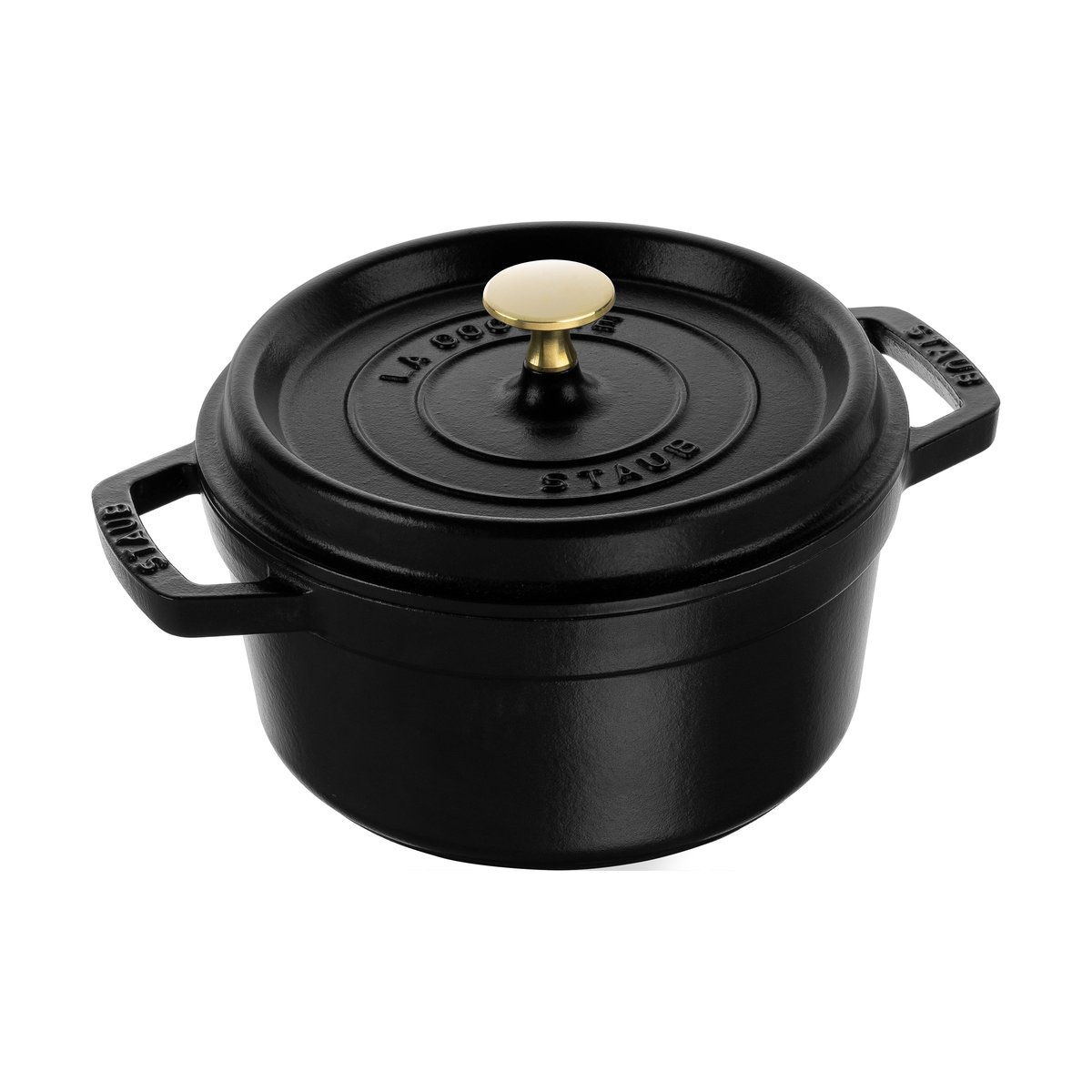 STAUB Staub La Cocotte rund gryte støpejern 2,2 L Svart