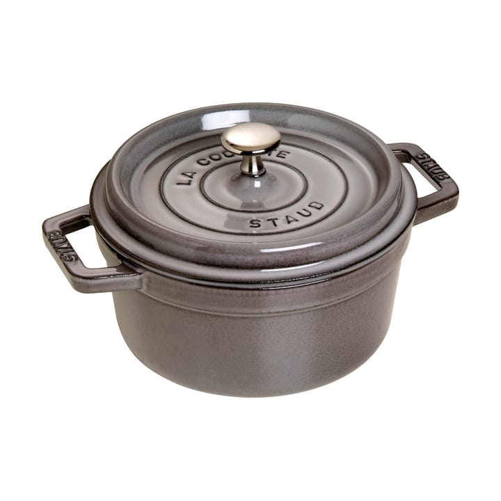 Staub La Cocotte rund gryte støpejern 2,6 L - Grafittgrå - STAUB
