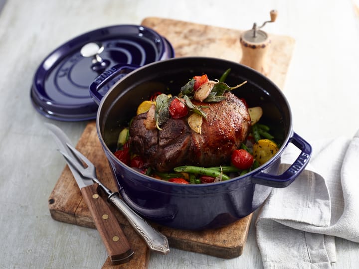 Staub La Cocotte rund gryte støpejern 2,6 L, Mørkblå STAUB
