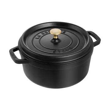Staub La Cocotte rund gryte støpejern 2,6 L - Svart - STAUB