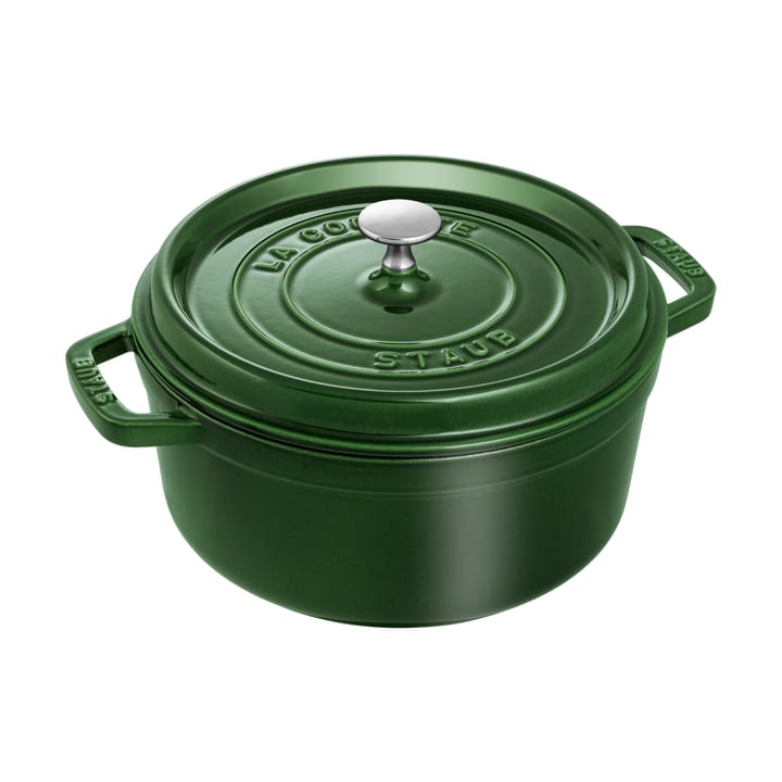 Staub La Cocotte rund gryte støpejern 3,8 L - Basilikagrønn - STAUB