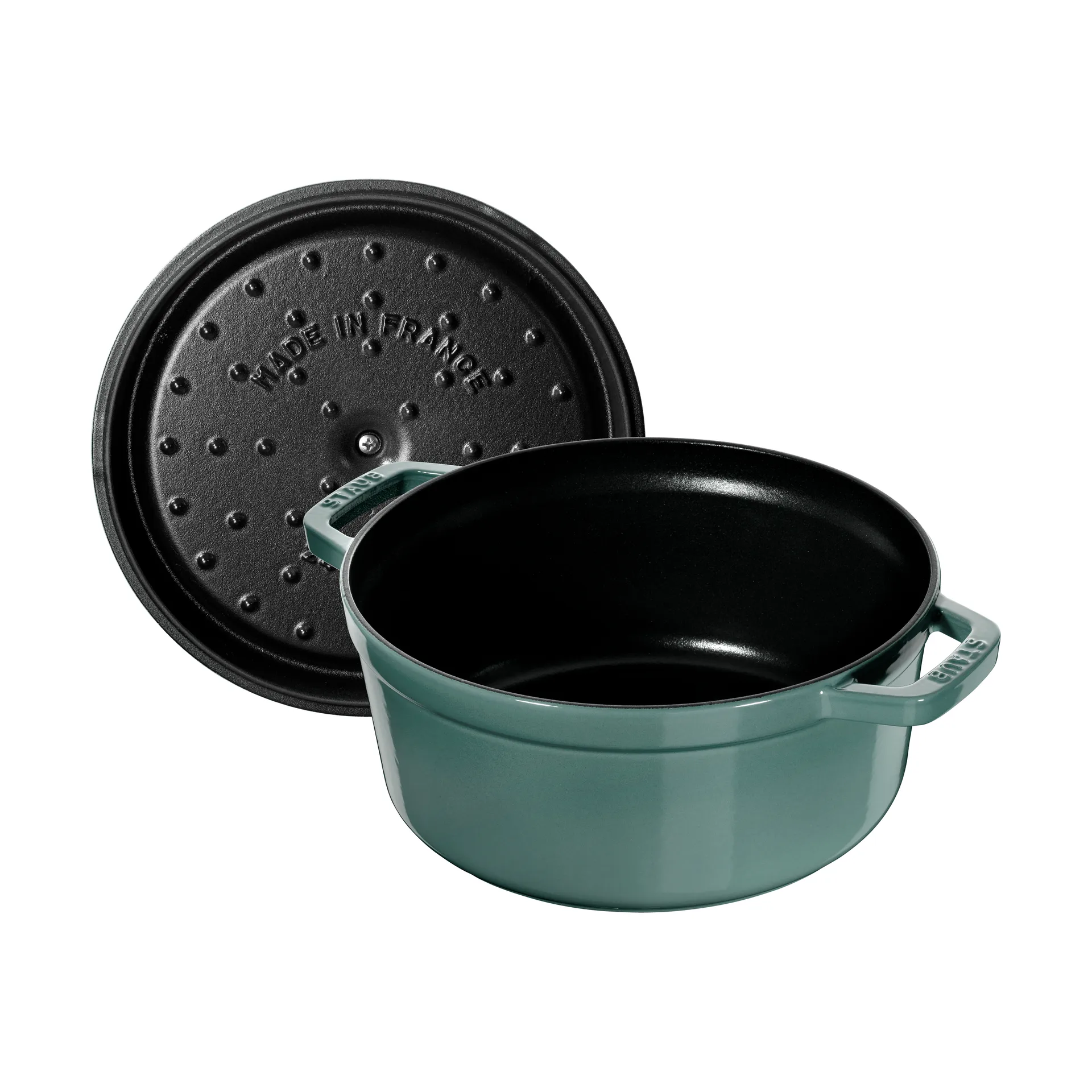 Staub La Cocotte rund gryte støpejern 3,8 L, Eukalyptus STAUB