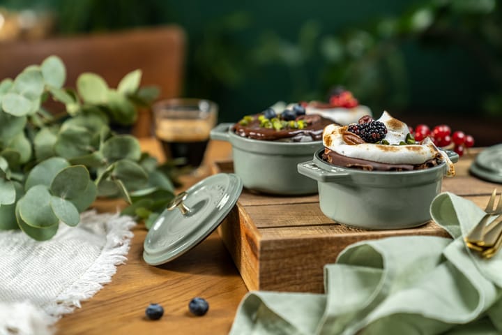 Staub La Cocotte rund gryte støpejern 3,8 L, Eukalyptus STAUB