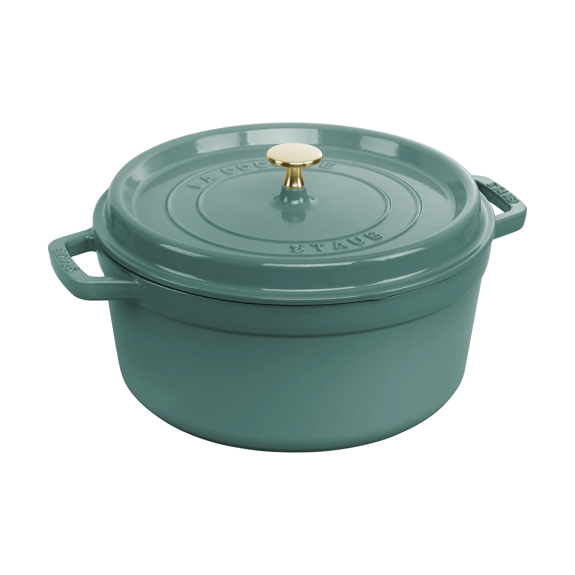 Staub La Cocotte rund gryte støpejern 5,2 L, Eukalyptus STAUB