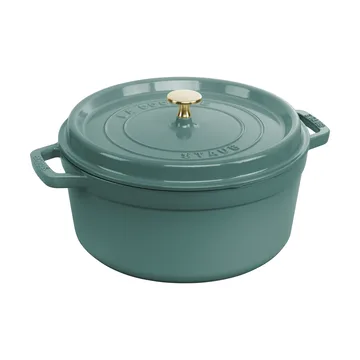 Staub La Cocotte rund gryte støpejern 5,2 L - Eukalyptus - STAUB