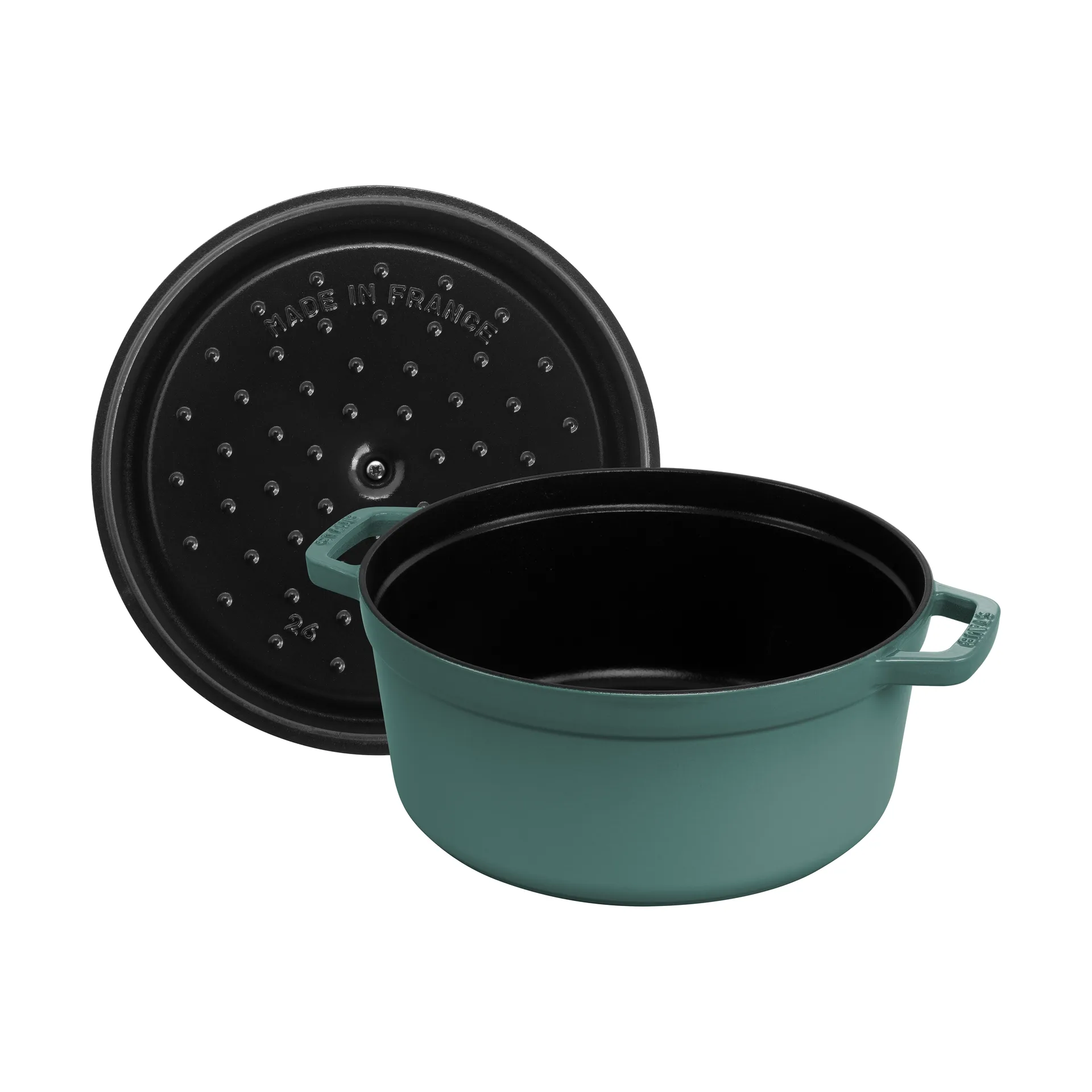 Staub La Cocotte rund gryte støpejern 5,2 L, Eukalyptus STAUB