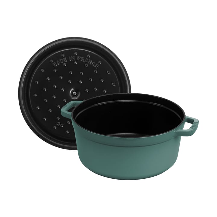Staub La Cocotte rund gryte støpejern 5,2 L, Eukalyptus STAUB
