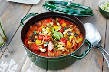 Staub La Cocotte rund gryte støpejern 6,7 L - Basilikagrønn - STAUB