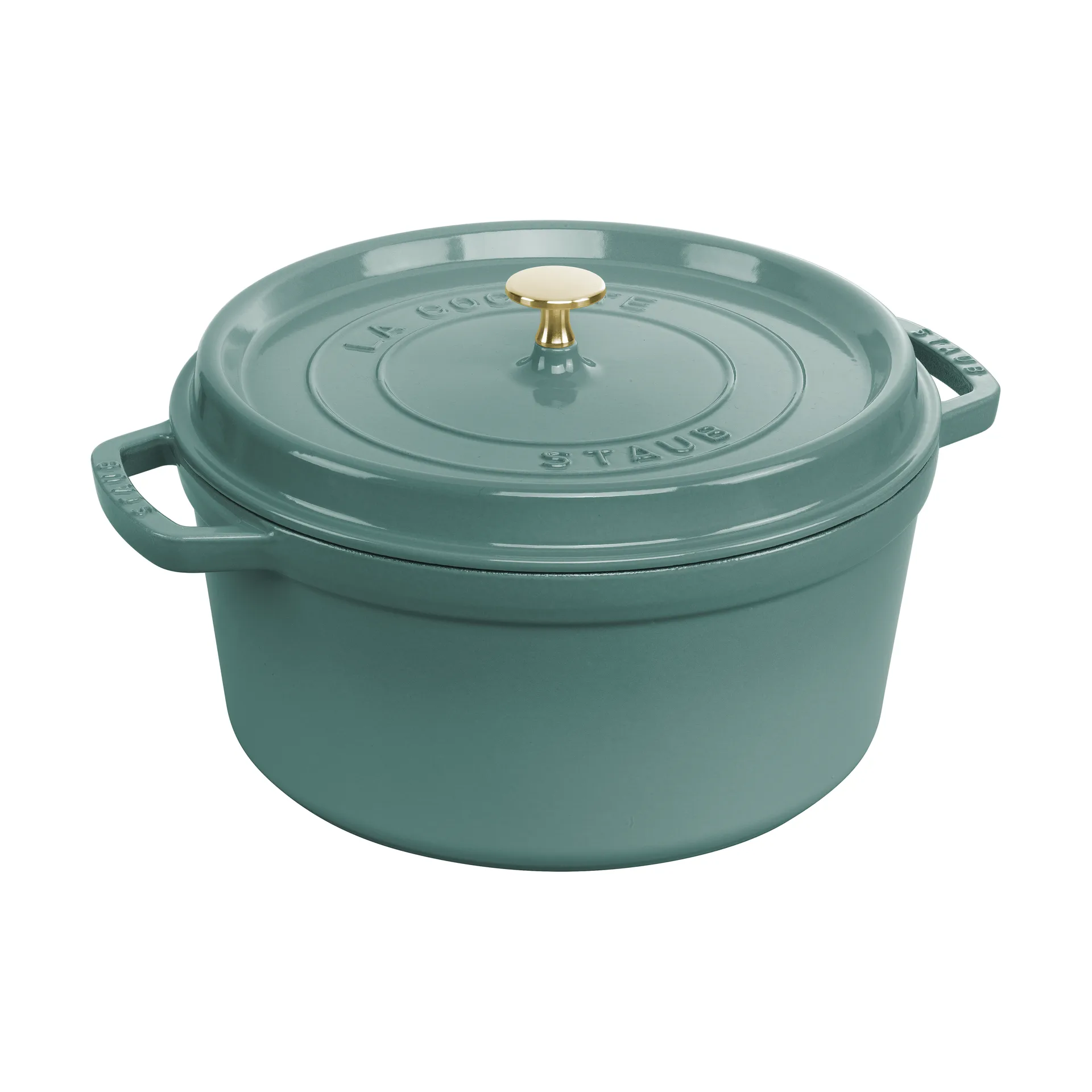 Staub La Cocotte rund gryte støpejern 6,7 L, Eukalyptus STAUB