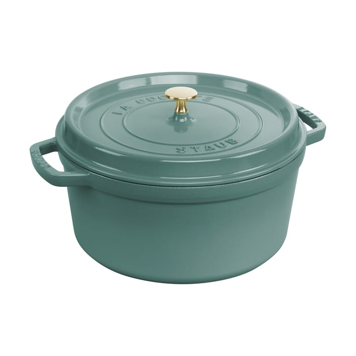 Staub La Cocotte rund gryte støpejern 6,7 L - Eukalyptus - STAUB