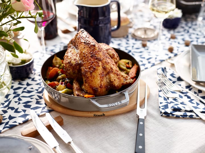 Staub magnetisk gryteunderlag oval bøk, 29 cm STAUB
