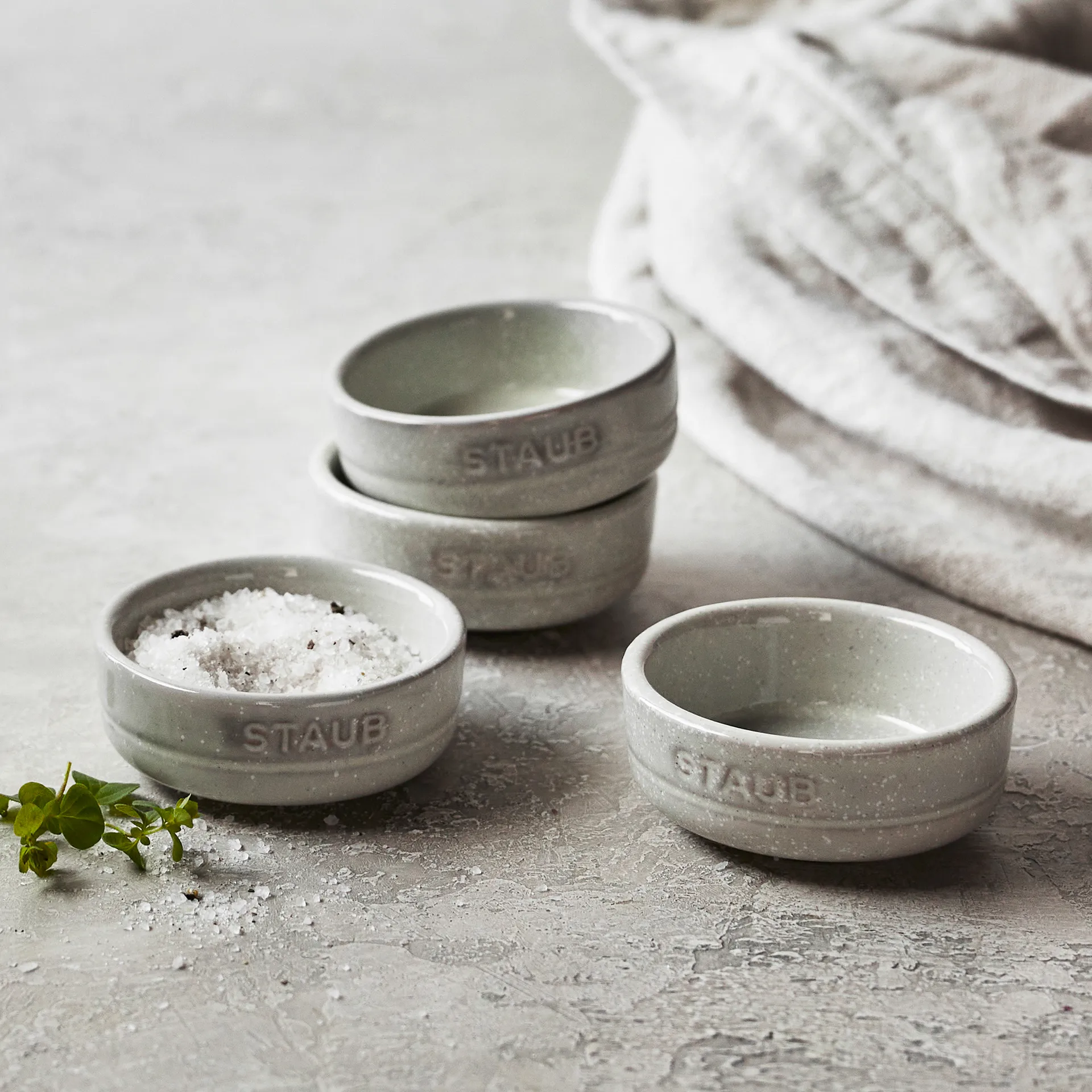 Staub New White Truffle mini skål 4-pakning, Ø 5 cm STAUB