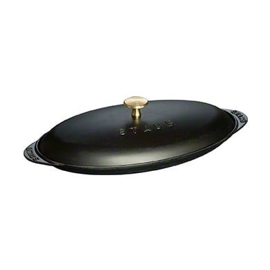 STAUB Staub oval fiskeform av støpejern svart